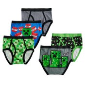 Wholesale - 5pk SIZE 8 MINECRAFT BOYS BRIEFS C/P 12, UPC: 493260702942